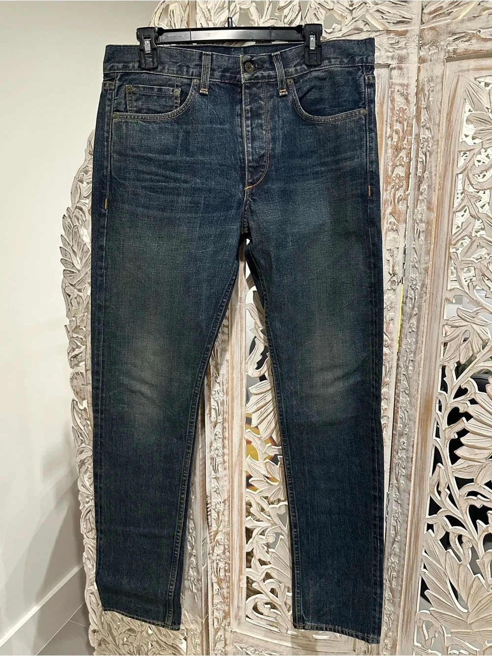 rag & bone Men’s Slim Straight Dark Blue Jeans